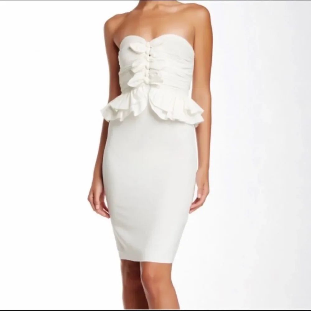 Jill Stuart White Strapless Pencil Dress sz 10 NWT
